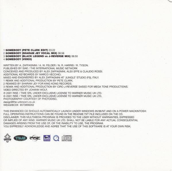 Shortie Vs Black Legend : Somebody (CD, Single, Enh)