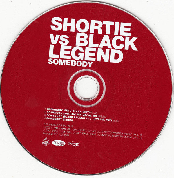 Shortie Vs Black Legend : Somebody (CD, Single, Enh)