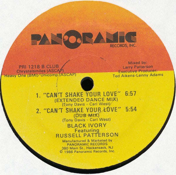 Black Ivory Featuring Russell Patterson : Can't Shake Your Love (12")