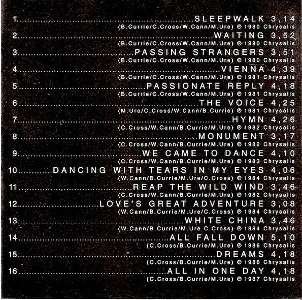 Ultravox : Dancing With Tears In My Eyes (CD, Comp, RE)