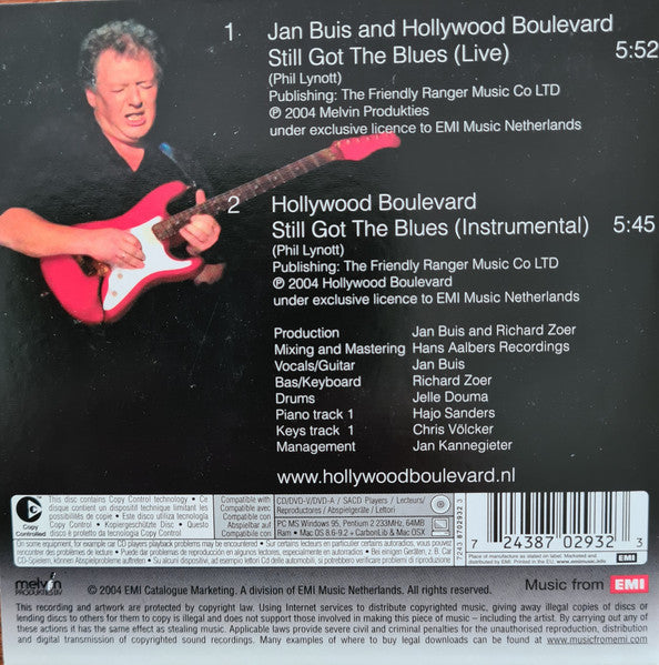 Jan Buis And Hollywood Boulevard (4) : Still Got The Blues (CD, Single, Copy Prot.)