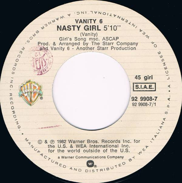 Vanity 6 : Nasty Girl (7")