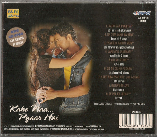 Rajesh Roshan : Kaho Naa... Pyaar Hai (2xCD, Comp)