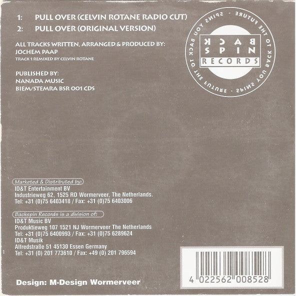 Speedy J : Pull Over (Remixes) (CD, Single)