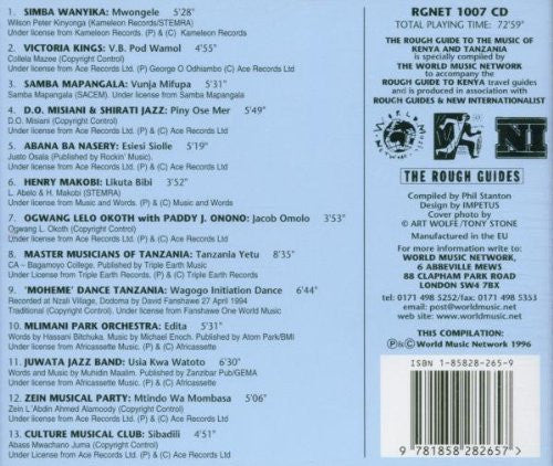 Various : The Rough Guide To The Music Of Kenya & Tanzania (CD, Comp)