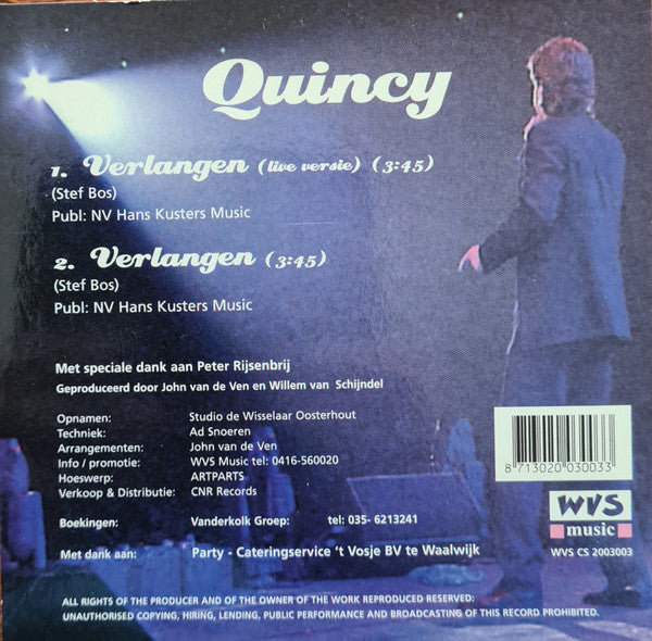 Quincy (5) : Verlangen (CD, Single)
