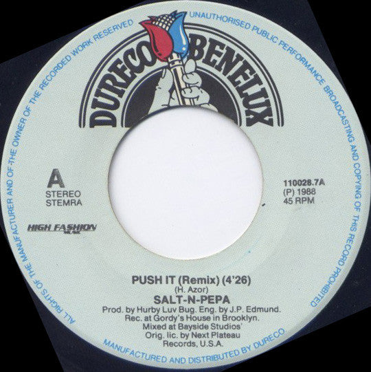 Salt 'N' Pepa : Push It (Remix) (7", Single)