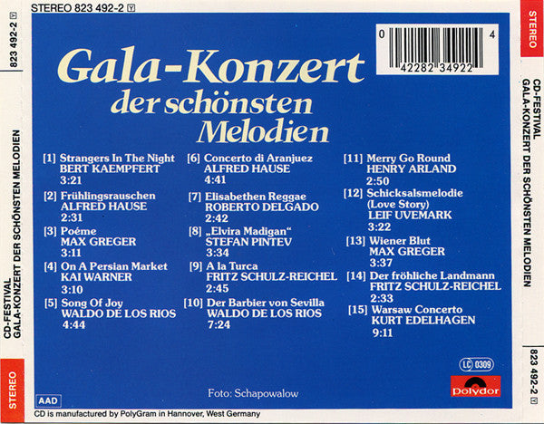 Various : CD-Festival • Gala-Konzert Der Schönsten Melodien (CD, Comp)