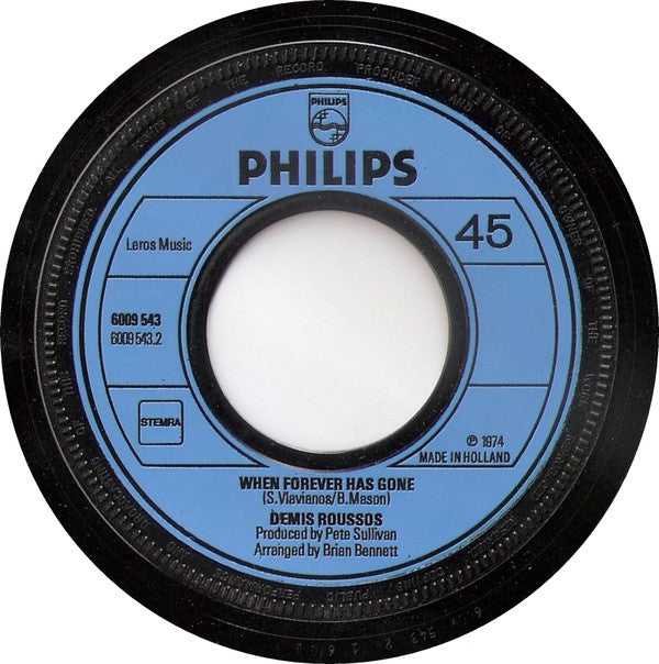Demis Roussos : With You / When Forever Has Gone (7", Single)