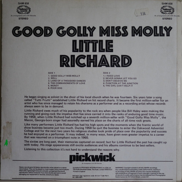 Little Richard : Good Golly Miss Molly (LP, Comp)