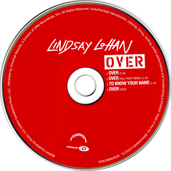 Lindsay Lohan : Over (CD, Maxi, Enh)