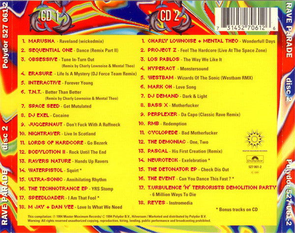 Various : Rave Parade - Ravers Unite (2xCD, Comp)