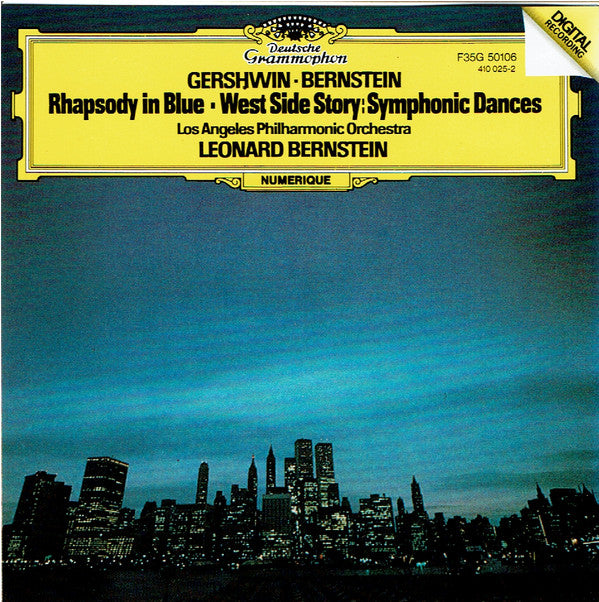 George Gershwin, Leonard Bernstein, Los Angeles Philharmonic Orchestra : Rhapsody In Blue · West Side Story: Symphonic Dances (CD, Album)