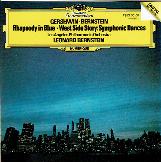 George Gershwin, Leonard Bernstein, Los Angeles Philharmonic Orchestra : Rhapsody In Blue · West Side Story: Symphonic Dances (CD, Album)