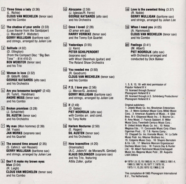 Various : Romantic Sax For Lovers (CD, Comp)