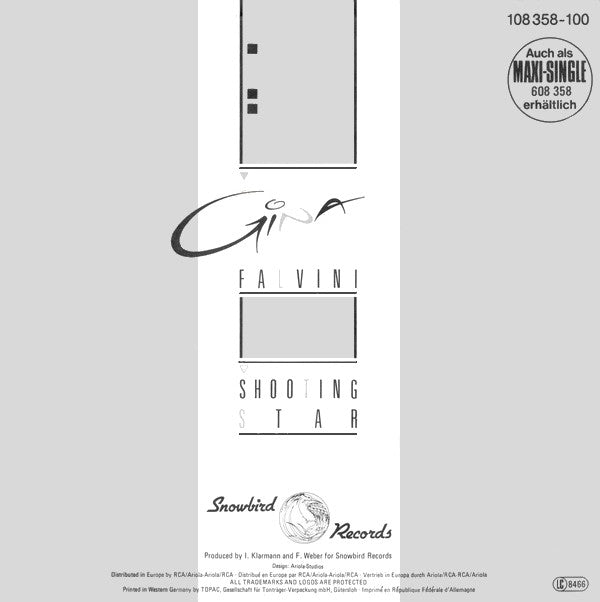 Gina Falvini : Shooting Star (7", Single)