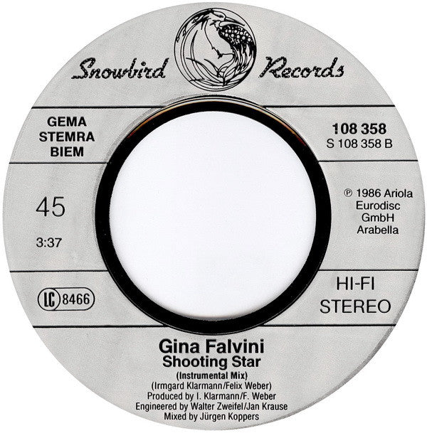 Gina Falvini : Shooting Star (7", Single)