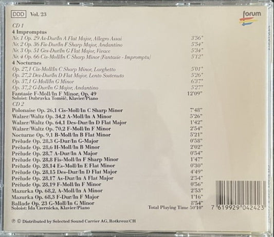 Frédéric Chopin - Ida Černecká, Dubravka Tomsic : Fantasia (2xCD, Comp)