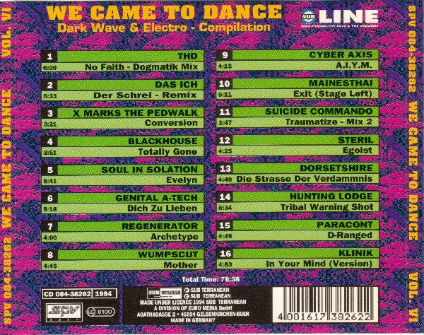 Various : We Came To Dance · Indie - Dancefloor Vol. VI · (CD, Comp)
