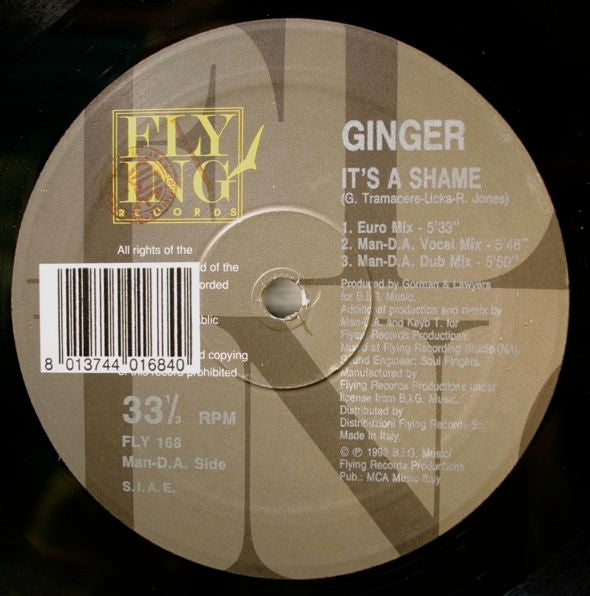 Ginger Brew : It's A Shame (12")