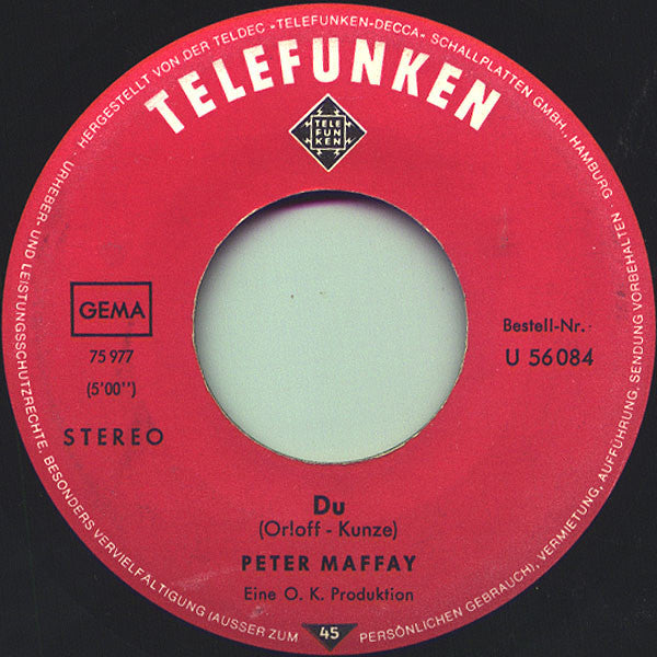 Peter Maffay : Du (7", Single)