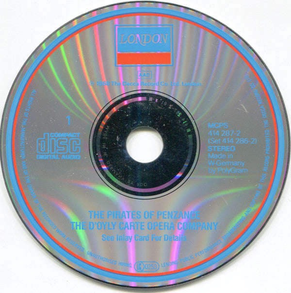 D'Oyly Carte Opera Company, Gilbert & Sullivan : The Pirates Of Penzance (2xCD, RE)