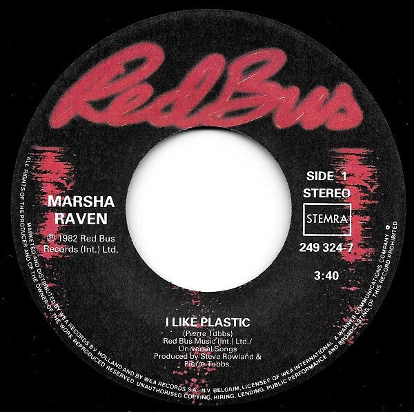 Marsha Raven : I Like Plastic (7")