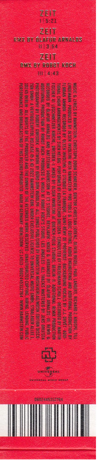 Rammstein : Zeit (CD, Single)