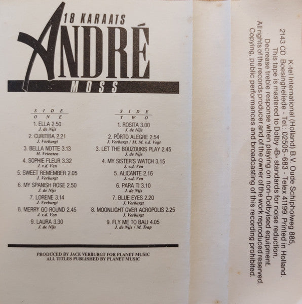 André Moss : 18 Karaats (Cass, Comp)