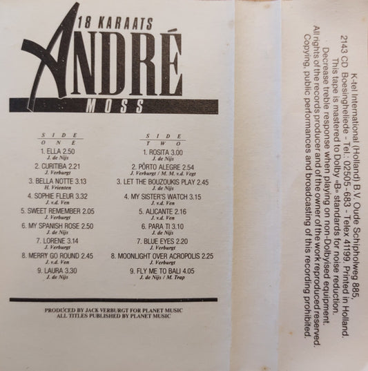 André Moss : 18 Karaats (Cass, Comp)