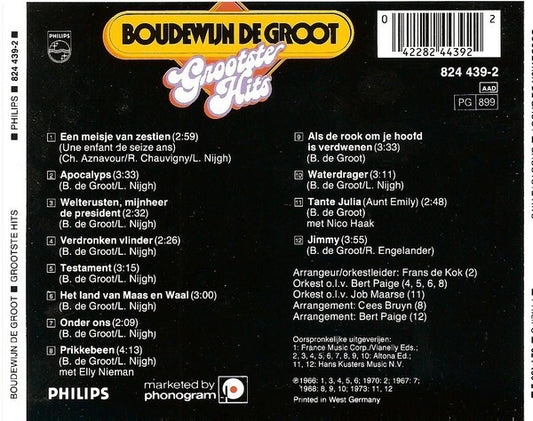 Boudewijn De Groot : Grootste Hits (CD, Comp, RE)