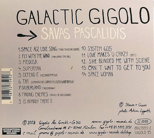 Savas Pascalidis : Galactic Gigolo (CD, Album, Dig)