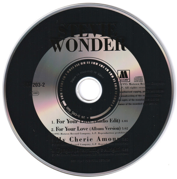Stevie Wonder : For Your Love (CD, Maxi)