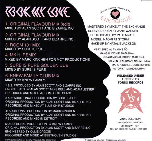 Bizarre Inc Featuring Angie Brown : Took My Love (CD, Maxi)