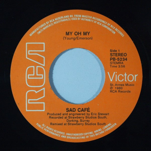 Sad Café : My Oh My (7", Single)