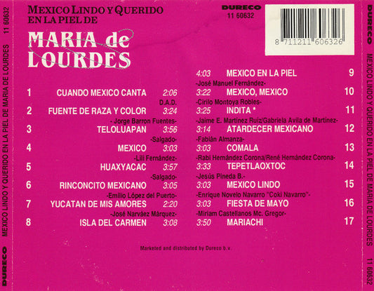 Maria De Lourdes : Mexico Lindo Y Querido En La Piel De Maria De Lourdes (CD, Album)