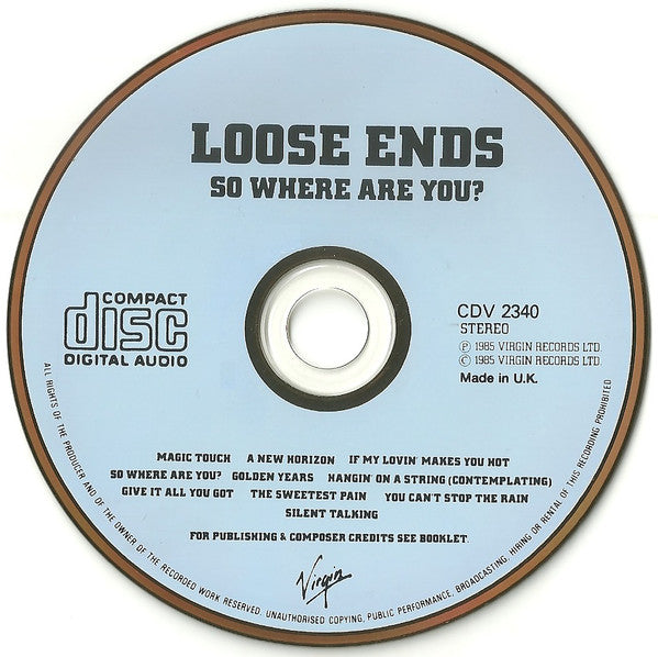 Loose Ends : So Where Are You? (CD, Album)