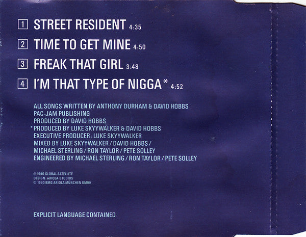 Tony Rock : Street Resident (CD, Maxi)