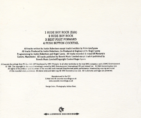 Lionrock : Rude Boy Rock (CD, Single)