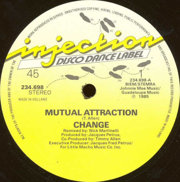 Change : Mutual Attraction / Oh What A Feeling (12", Maxi)