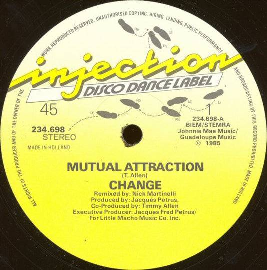 Change : Mutual Attraction / Oh What A Feeling (12", Maxi)