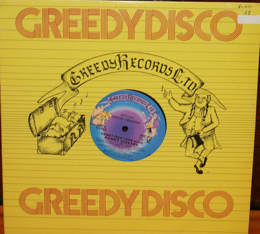 Donny Gerrard : Greedy (For Your Love) / Stand Up (12")