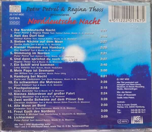 Peter Petrel & Regina Thoss : Norddeutsche Nacht (CD, Album, Comp)
