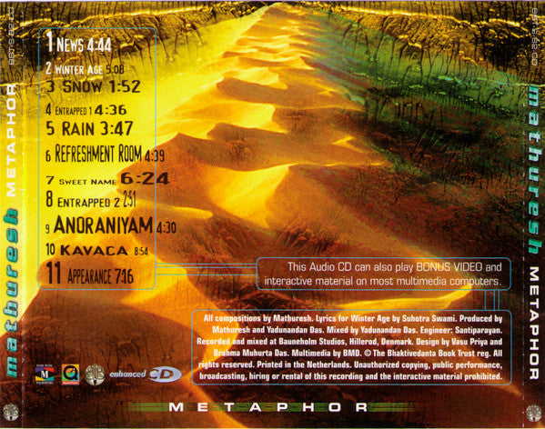 Mathuresh : Metaphor (CD, Album, Enh, P/Mixed)