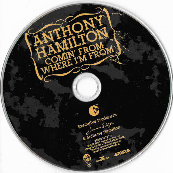 Anthony Hamilton : Comin' From Where I'm From (CD, Album, Copy Prot.)