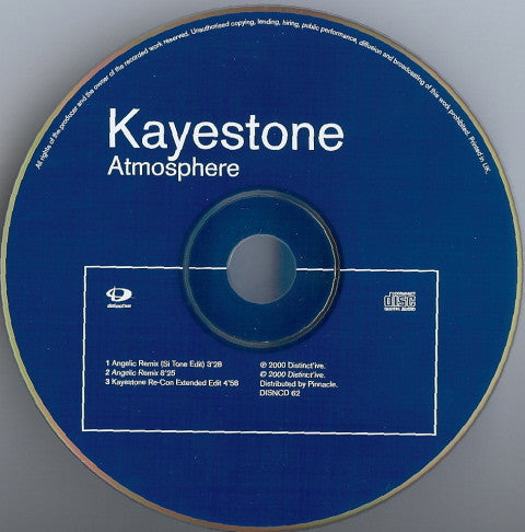 Kayestone : Atmosphere (CD, Single)