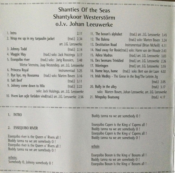 Shantykoor Westerstörm, Westerbroek : S.O.S. Shanties Of The Seas (CD, Album)