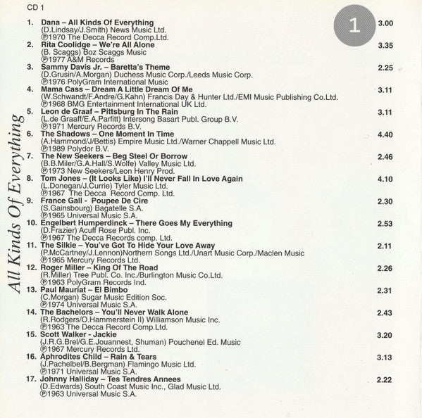 Various : All Kinds Of Everything (CD, Comp)