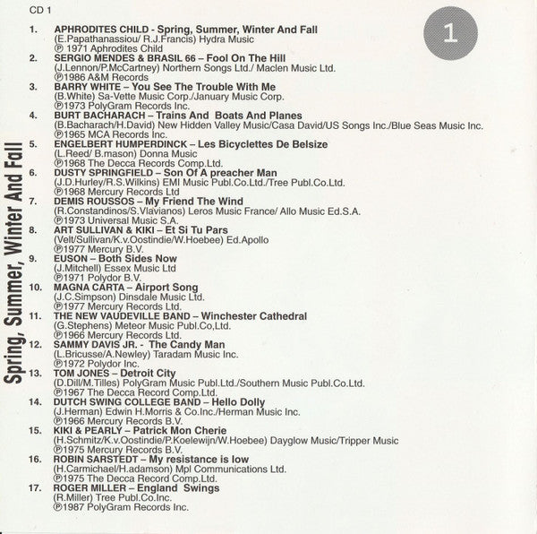 Various : Spring, Summer, Winter And Fall (CD, Comp)