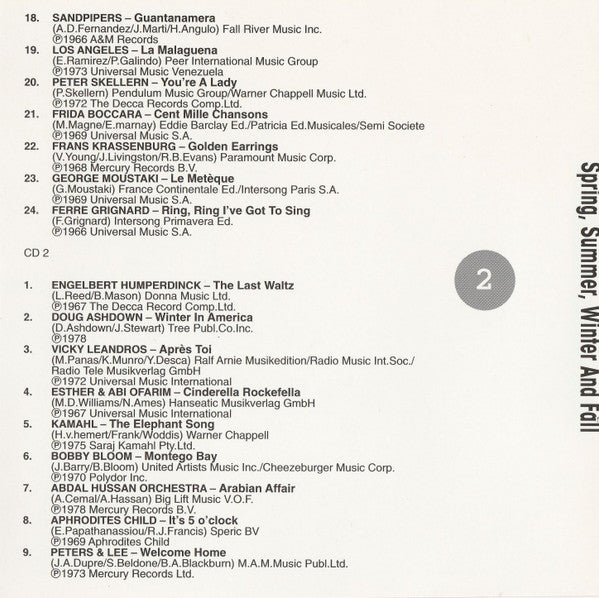 Various : Spring, Summer, Winter And Fall (CD, Comp)
